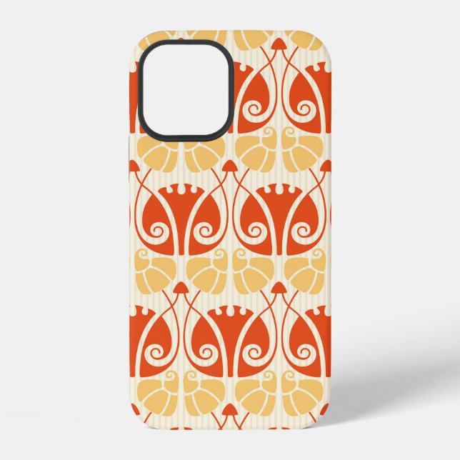 mushrooms pattern in modern style iPhone case (Back)