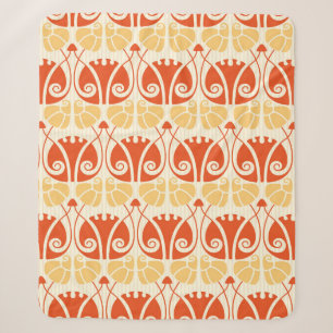mushrooms pattern in modern style sherpa blanket