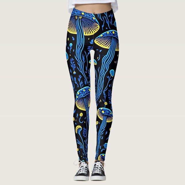 Mushrooms Pattern Leggings (Front)
