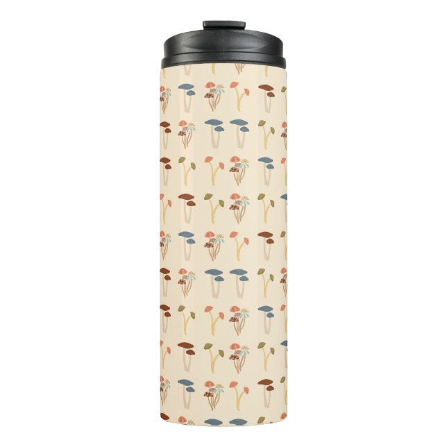 Mushrooms Pattern Thermal Tumbler (Front)