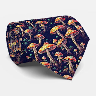 Mushrooms Pattern Tie
