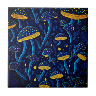 Mushrooms Pattern Tile