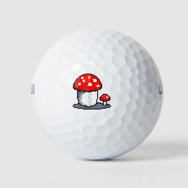 Mushrooms pixel art  golf balls (Front)