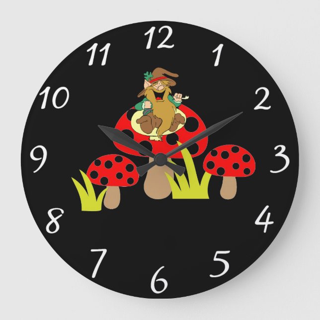 Mushrooms Round Clock (Front)