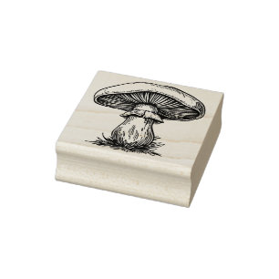 Mushrooms Rubber Stamp