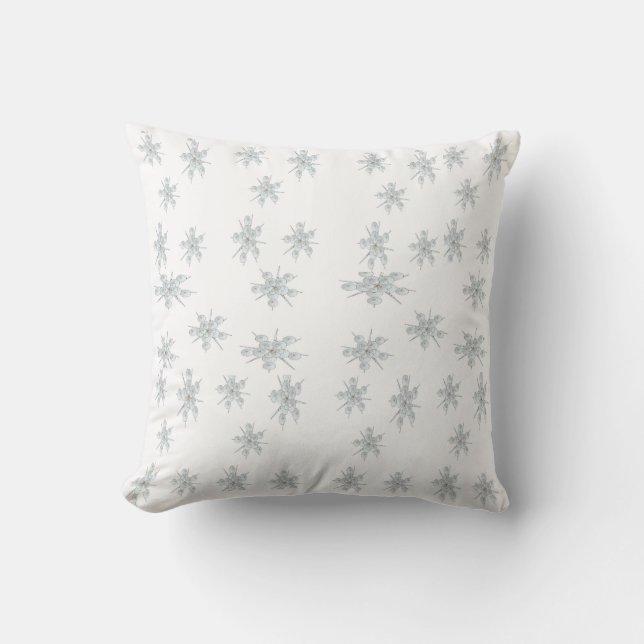 Mushrooms Stars Throw Pillow (Front)