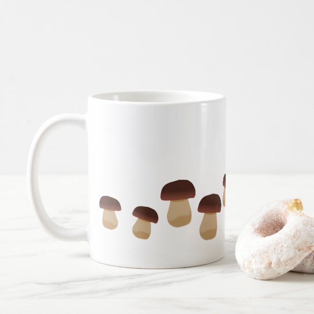 Mushrooms Stripe Mug (With Donut)