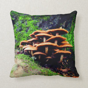 Mushrooms Throw Pillow