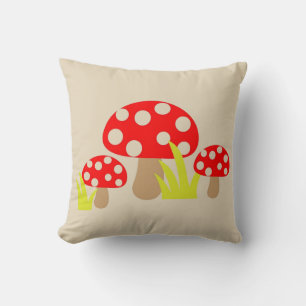 Mushrooms Throw Pillow