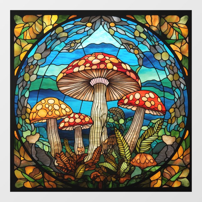 Mushrooms Window Cling (Sheet)