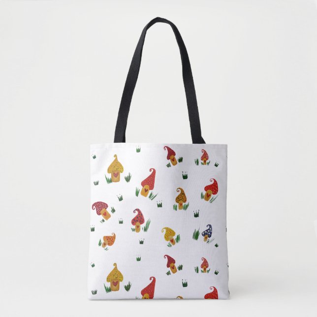 Mushrooms with heart All-Over-Print Tote Bag (Front)