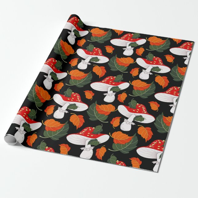 Mushrooms Wrapping Paper (Unrolled)