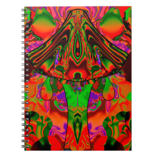 Mushroomy Pensées abstrait carnet en spirale