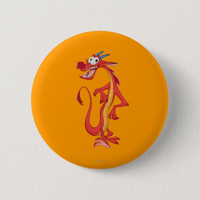 Mushu 1 2 inch round button (Front)