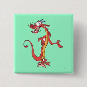 Mushu 2 inch square button