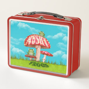 Mushy for Frogs Metal Lunch Box