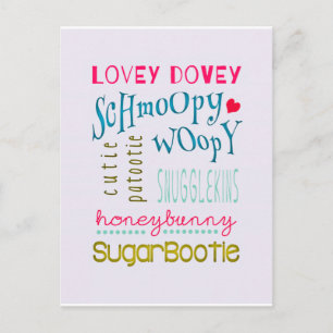 Mushy Schmoopy Valentines Holiday Postcard