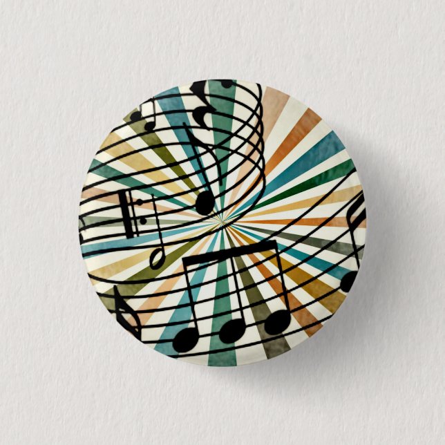 Music 1 Inch Round Button (Front)