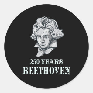 Music - 250 Years Of Ludwig van Beethoven Classic Round Sticker