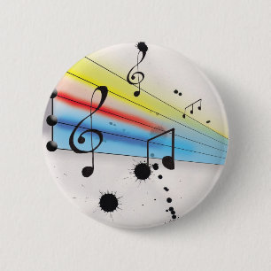 Music 2 Inch Round Button