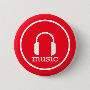Music 2 Inch Round Button