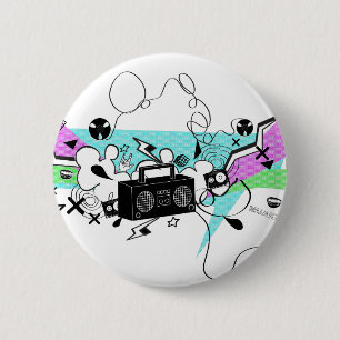 Music 2 Inch Round Button