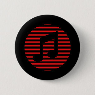 Music 2 Inch Round Button