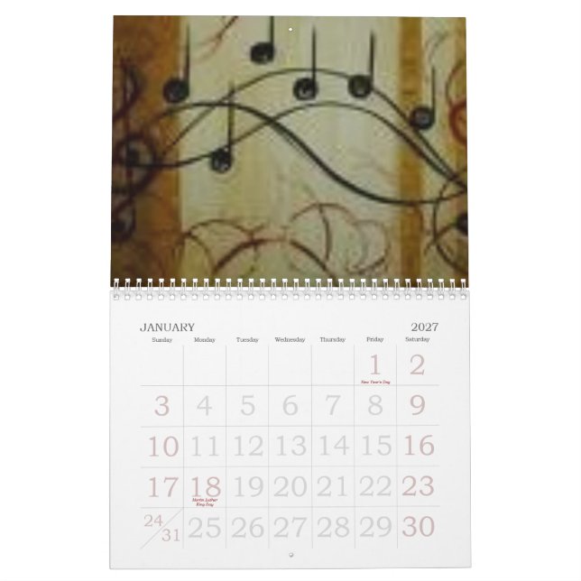 music<3 calendar (Jan 2027)