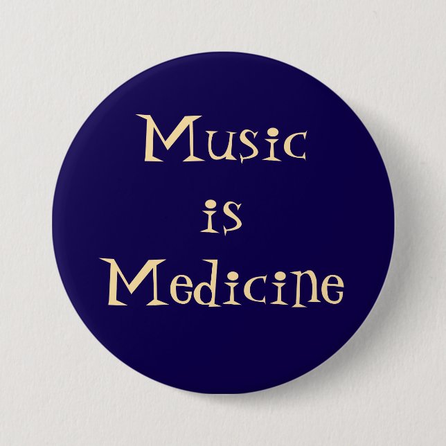music 3 inch round button (Front)