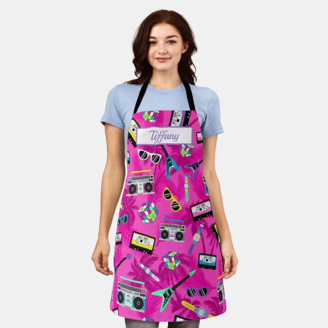 Music 80s Theme Apron (Worn)