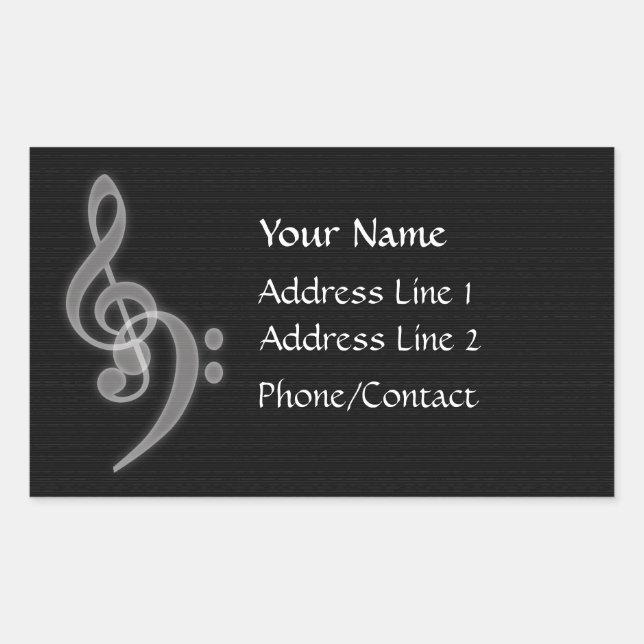 Music Address Sticker (Front)