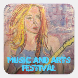 Music and Arts Festival Square Sticker