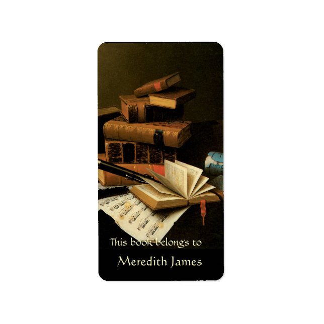 Music and Books  Bookplate Label (Front)