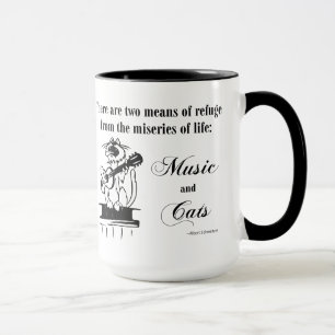 Music and Cats 2 - Schweitzer quote Mug