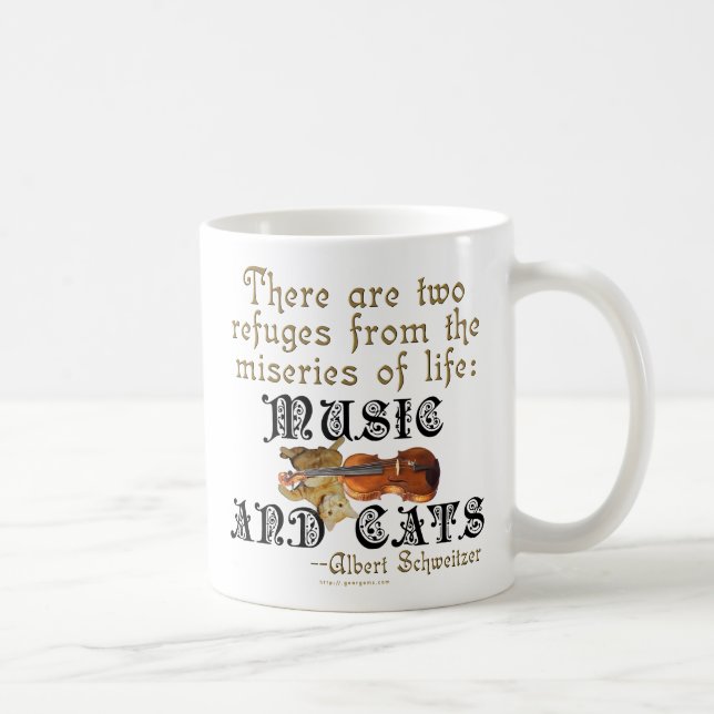 Music and Cats Coffee Mug (Right)