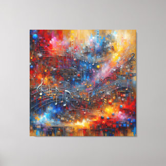 MUSIC AND COLOUR CANVAS PRINT