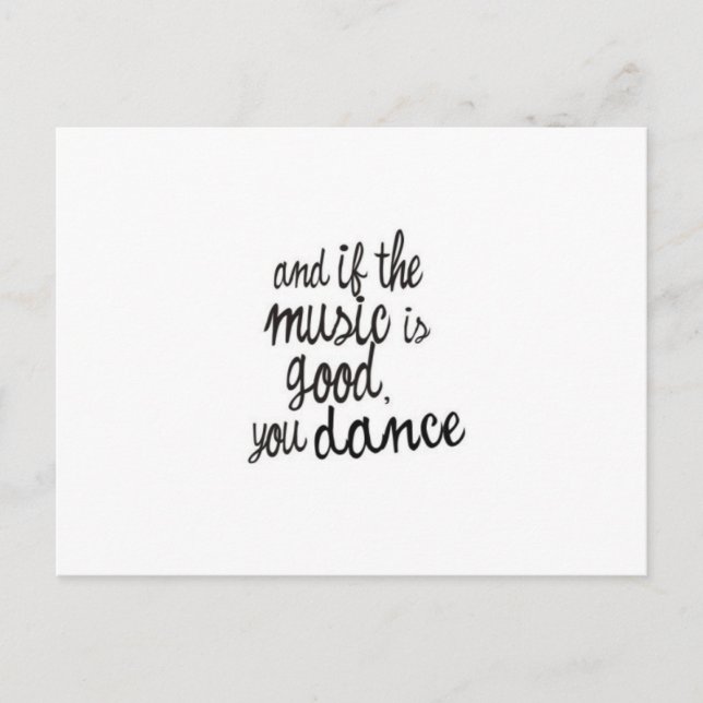 Music and Dance Quote Postcard (Front)