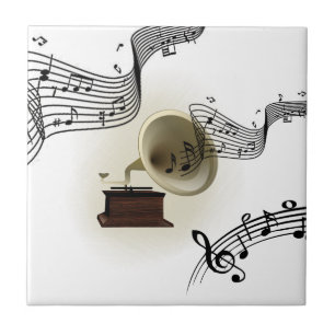 Music and Gramophone Design Tile
