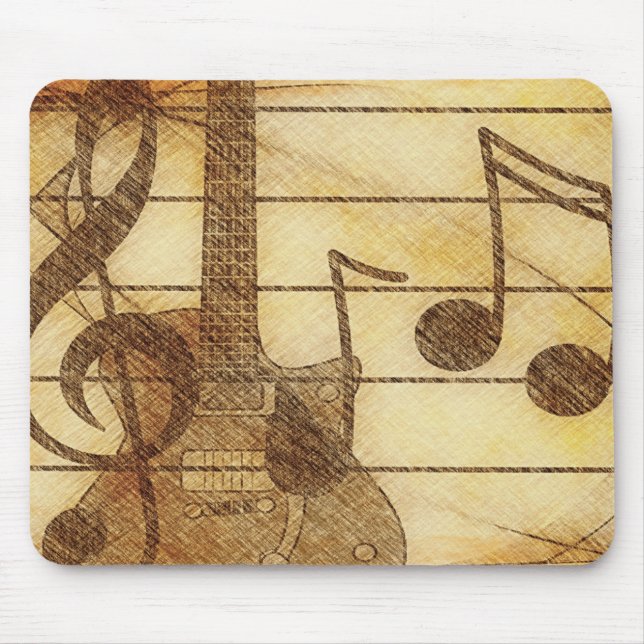 Music and Guitar Mousepad (Front)