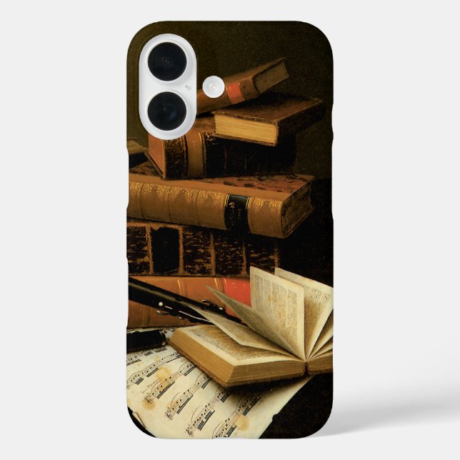 Music and Literature by William Harnett, Fine Art Case-Mate iPhone Case (Back)