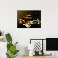 Music and Literature by William Harnett, Fine Art