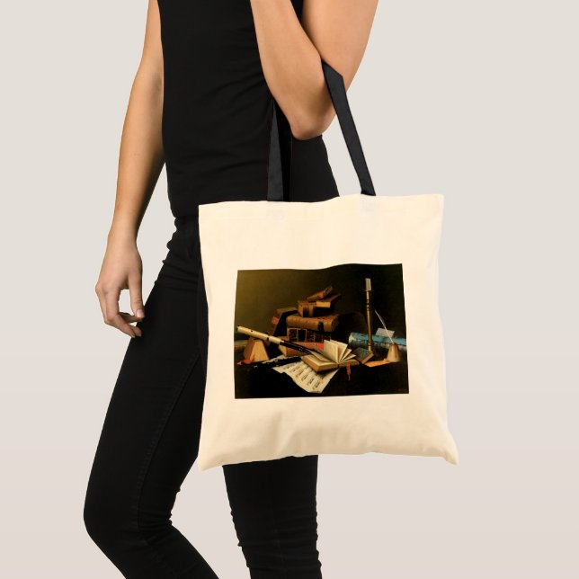 Music and Literature by William Harnett, Fine Art Tote Bag (Front (Product))