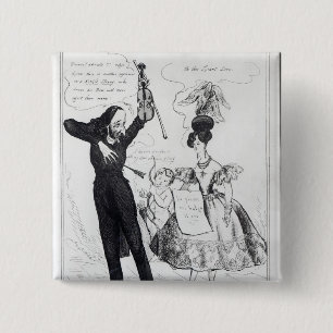Music and Love or Two Rival Performers 2 Inch Square Button