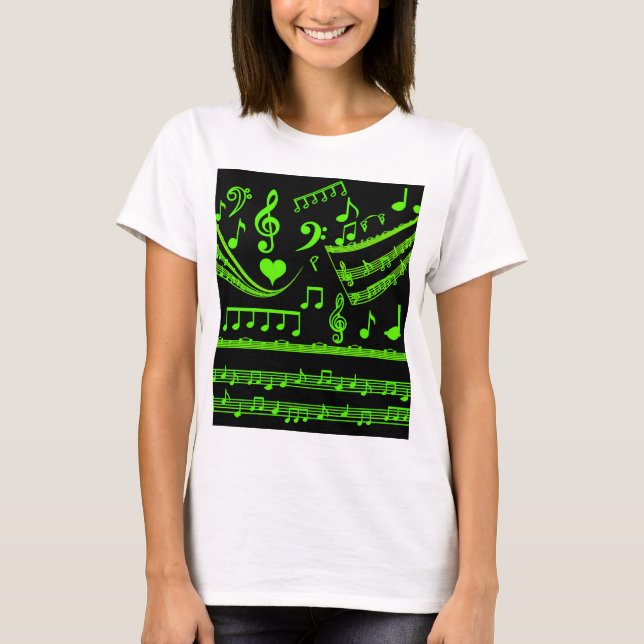 Music and me,In Green_ T-Shirt (Front)