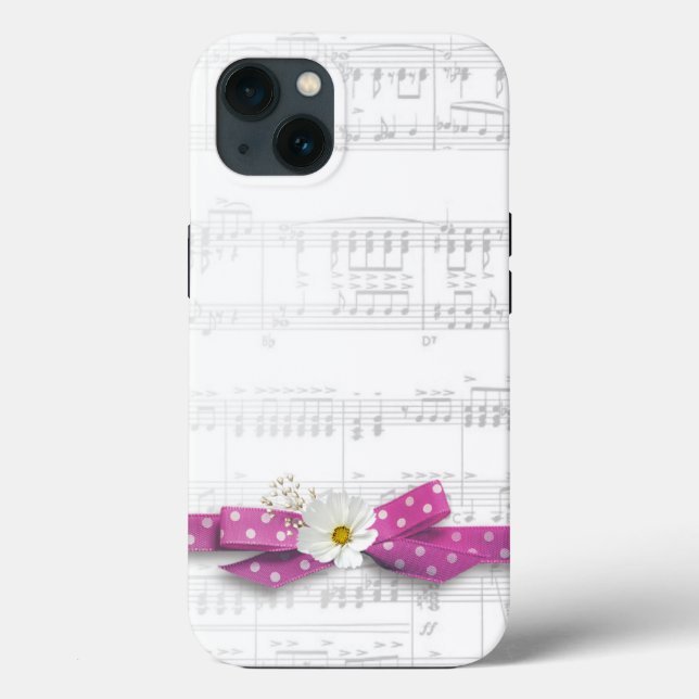 Music and Polka Dot Ribbon Case-Mate iPhone Case (Back)