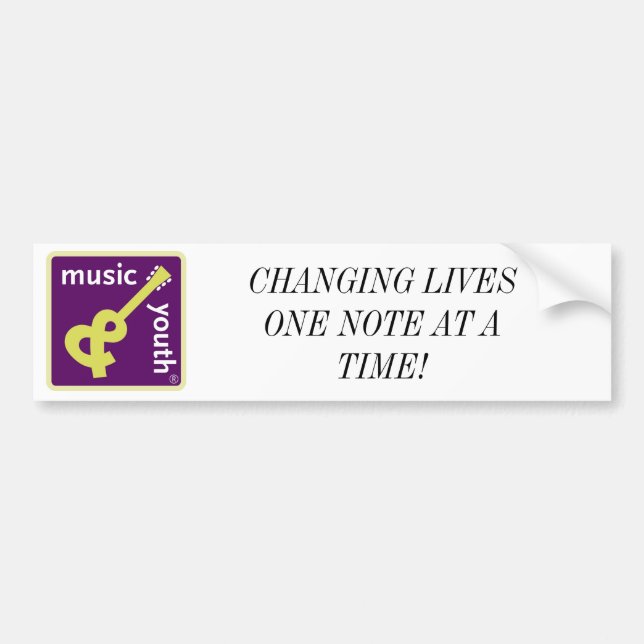 Music and Youth bumper sticker (Front)