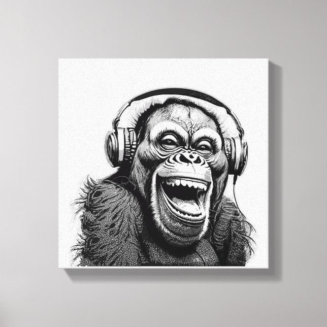 Music Ape  Canvas Print (Front)