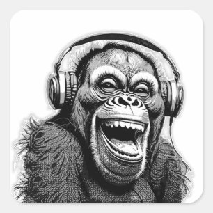 Music Ape Square Sticker