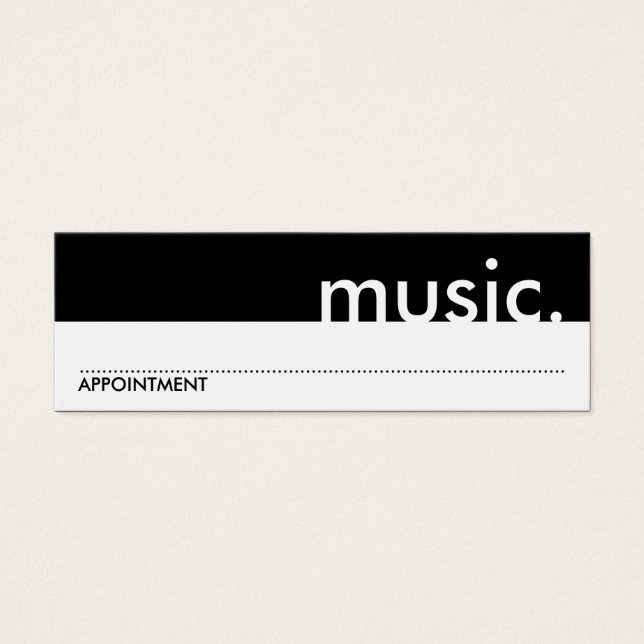 music. (appointment card) (Front)