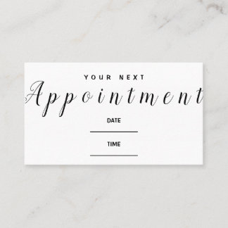 Music Appointment Remind Card Your Next Visit